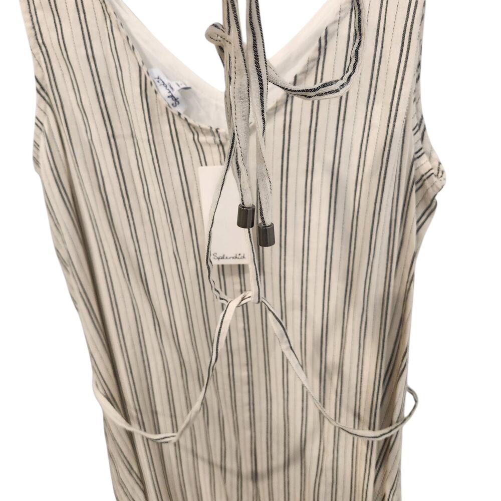 Splendid Tie Waist striped cream midi dress size small - Picture 6 of 7